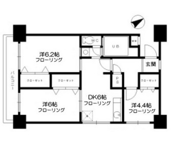 東京都荒川区南千住７丁目 賃貸マンション 3DK